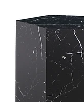 Best Master Furniture Zhuri 20" Faux Marble Hexagon End Table