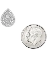 Diamond Pear Cluster Stud Earrings (1/4 ct. t.w.) in Sterling Silver