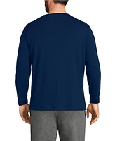 Lands' End Big & Tall Knit Rib Pajama Henley T-Shirt