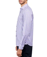 Michelsons of London Men's Regular-Fit Windowpane Check Dress Shirt