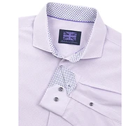 Michelsons of London Men's Regular-Fit Gingham Dot Dress Shirt