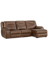 Closeout! Hansley 3-Pc. Zero Gravity Leather Sectional with Power Recliner and Chaise, Created for Macy's