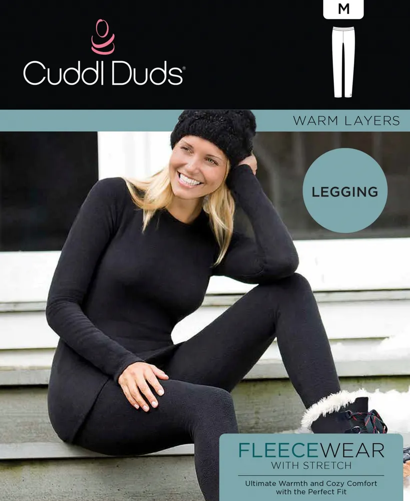 Cuddl Duds Women's Stretch Thermal Mid-Rise Leggings