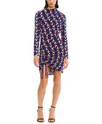 Donna Morgan Women's Side-Ruched Printed Jersey Dress