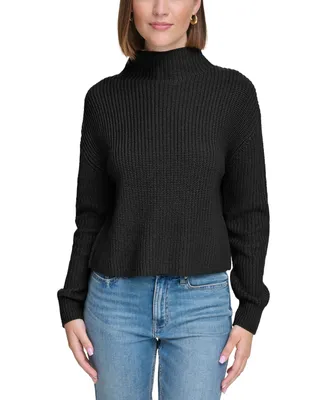 Calvin Klein Jeans Women's Patched Mock Neck Sweater