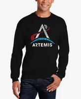 La Pop Art Men's Nasa Artemis Logo Word Crewneck Sweatshirt