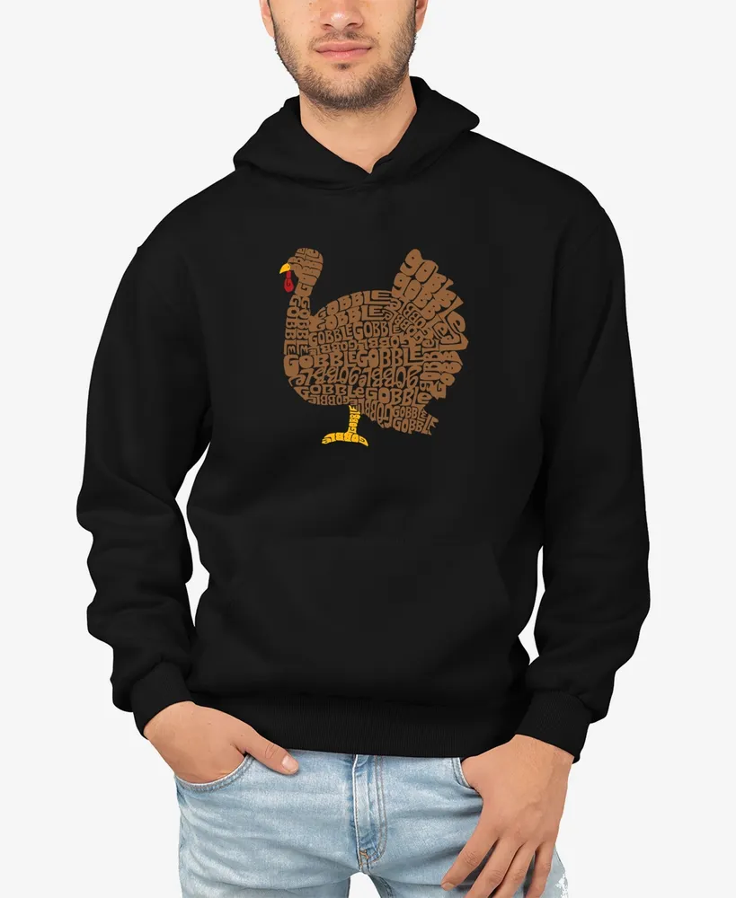 La Pop Art Men's Thanksgiving Word Hooded Sweatshirt