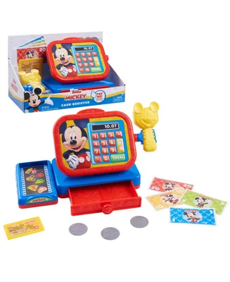 Disney Junior Mickey Mouse Funhouse Cash Register with Realistic Sounds, Pretend Play Money and Scanner