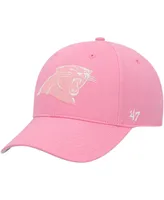 Big Girls '47 Brand Pink Carolina Panthers Rose Mvp Adjustable Hat