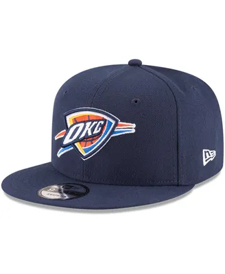 Men's New Era Navy Oklahoma City Thunder Official Team Color 9FIFTY Adjustable Snapback Hat