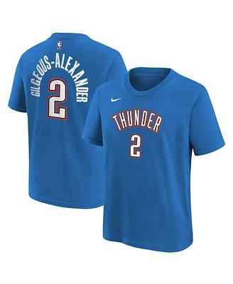 Big Boys Shai Gilgeous-Alexander White Oklahoma City Thunder Icon Name and Number T-shirt