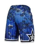 Men's Mitchell & Ness Blue Orlando Magic Lunar New Year Swingman Shorts