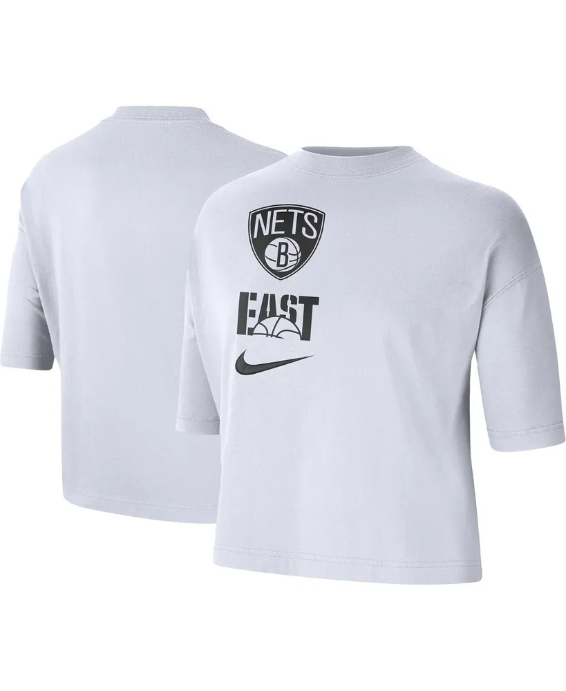 Women's Nike White Brooklyn Nets Essential Boxy T-shirt