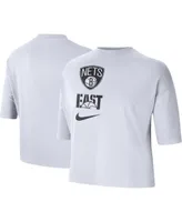 Women's Nike White Brooklyn Nets Essential Boxy T-shirt