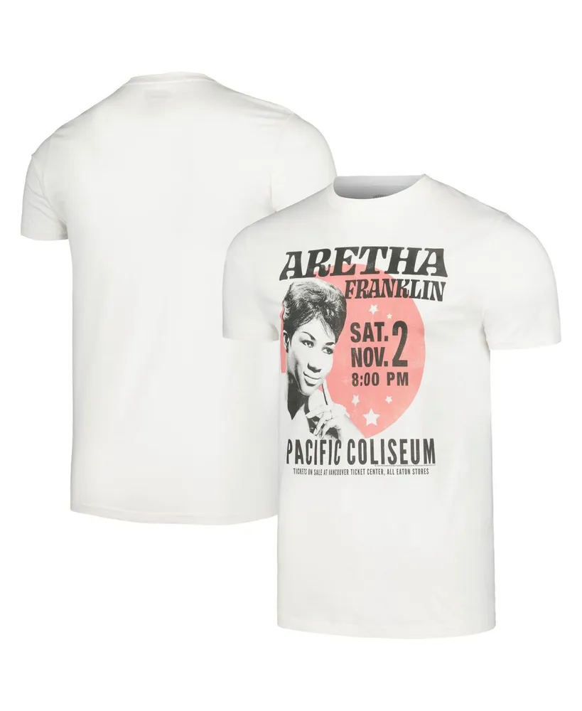 Men's Natural Aretha Franklin Circle Poster T-shirt