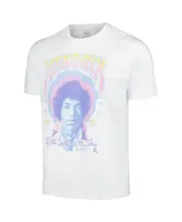 Men's White Jimi Hendrix Both Sides Of The Sky Pastel T-shirt