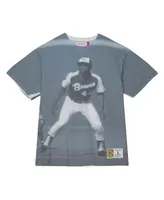 Men's Mitchell & Ness Hank Aaron Atlanta Braves Cooperstown Collection Highlight Sublimated Player Graphic T-shirt