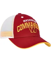 Big Boys and Girls Burgundy, White Washington Commanders Core Lockup Adjustable Hat