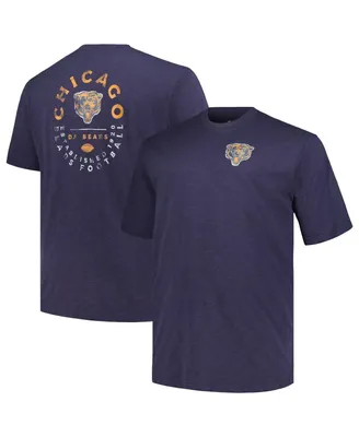 Men's Profile Navy Chicago Bears Big and Tall Two-Hit Throwback T-shirt