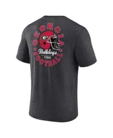 Men's Fanatics Heather Charcoal Georgia Bulldogs Old-School Bold Tri-Blend T-shirt