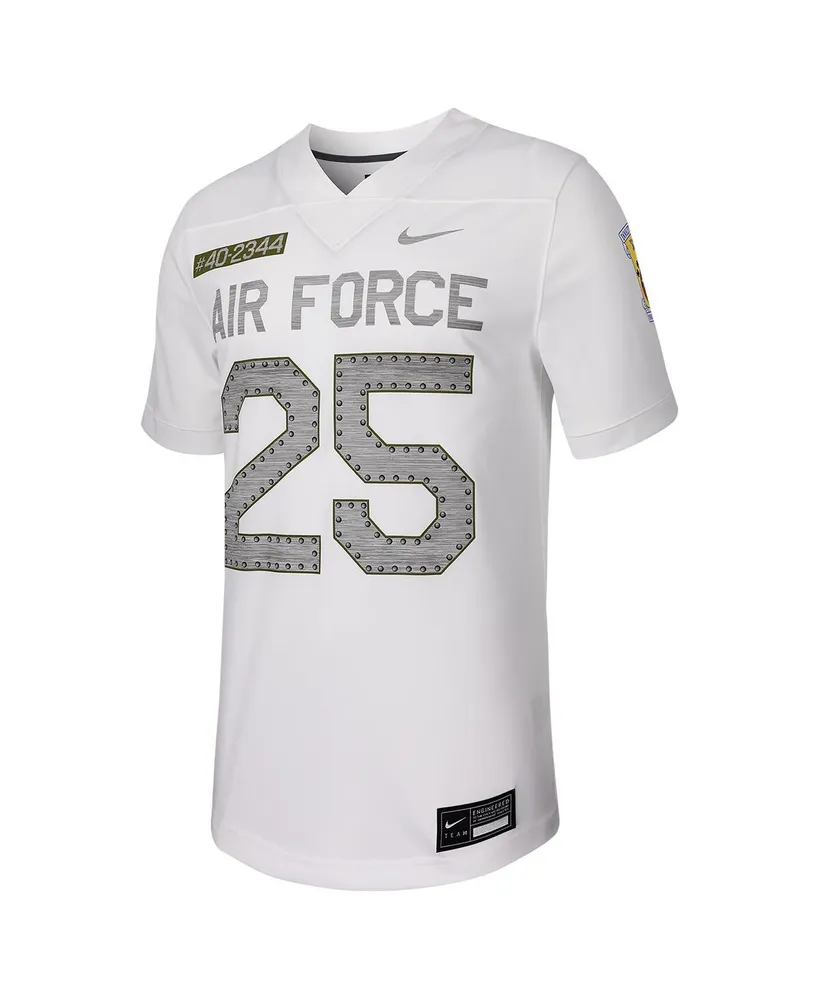 Men's Nike #25 White Air Force Falcons Football Game Jersey