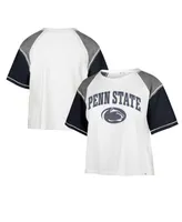 Women's '47 Brand White Penn State Nittany Lions Serenity Gia Cropped T-shirt