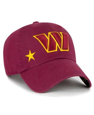 Women's '47 Brand Burgundy Washington Commanders Confetti Icon Clean Up Adjustable Hat