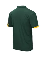 Men's Colosseum Green Ndsu Bison Santry Lightweight Polo Shirt