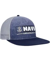 Men's Colosseum Navy, Gray Navy Midshipmen Snapback Hat