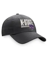 Men's Top of the World Charcoal Kansas State Wildcats Slice Adjustable Hat