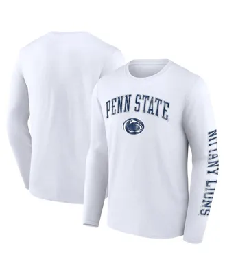 Men's Fanatics White Penn State Nittany Lions Distressed Arch Over Logo Long Sleeve T-shirt