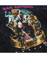 Men's Mitchell & Ness Tony Parker Black San Antonio Spurs Crowned T-shirt