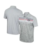 Men's Colosseum Gray Gonzaga Bulldogs Cybernetic Polo Shirt