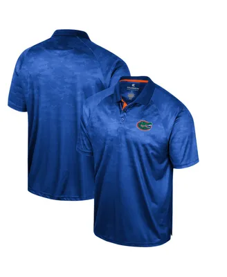 Men's Colosseum Royal Florida Gators Honeycomb Raglan Polo Shirt