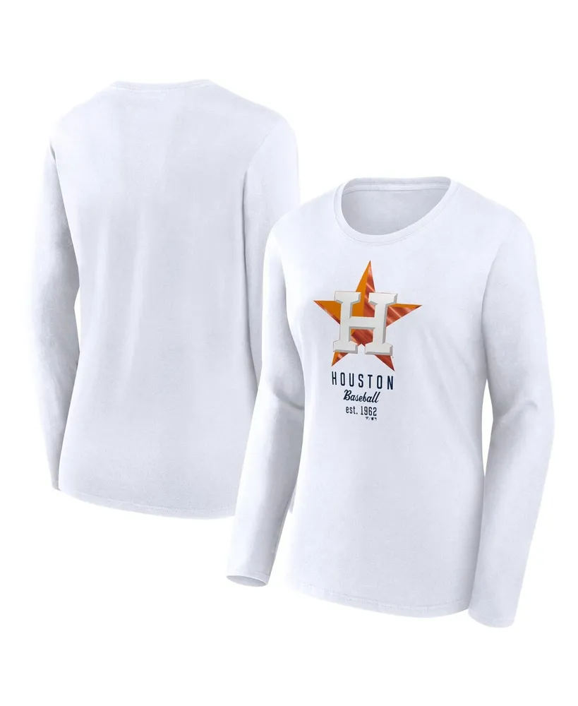 Women's Fanatics Branded White Houston Astros Long Sleeve T-Shirt