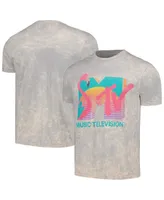 Men's Gray Mtv Flamingo Washed T-shirt