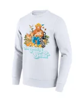 Men's White Smokey the Bear Retro Fade Pullover Sweatshirt