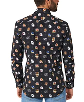OppoSuits Men's Super Mario Bad Guys Shirt - Nintendo Outfit Including 1 Button-Up Black Long sleeve