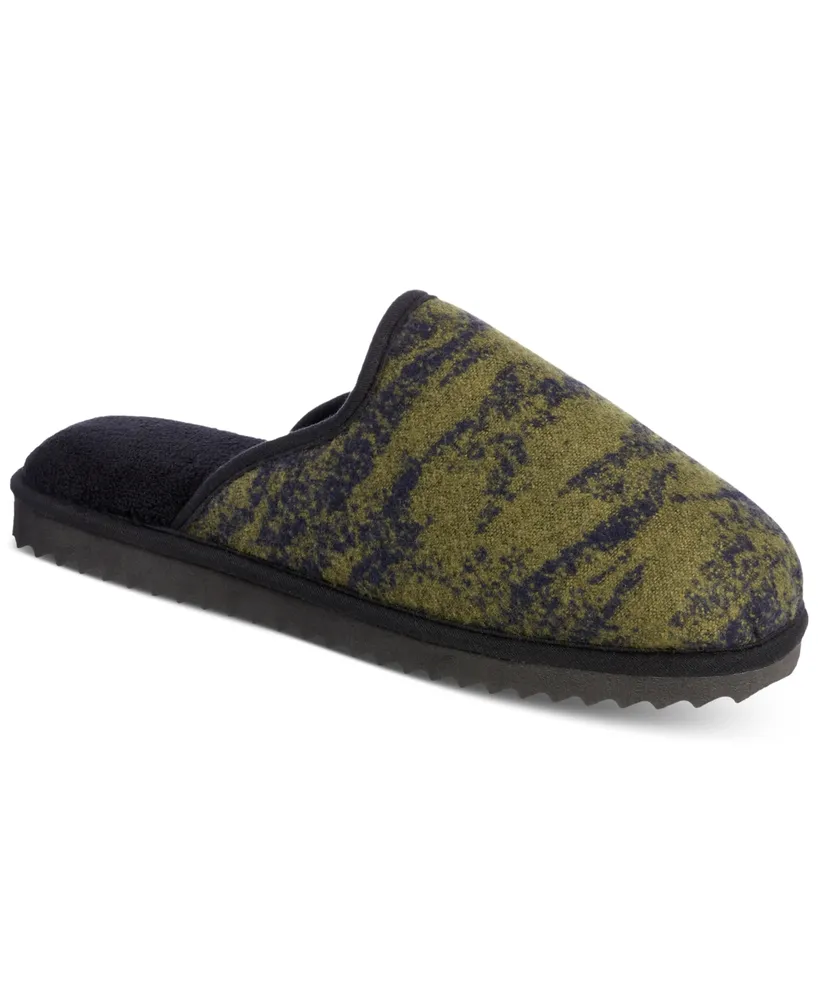 Isotoner Men's Cooper Waffle-Knit Camo Memory Foam Slippers