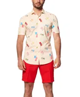 OppoSuits Men's Short-Sleeve Beach Life Graphic Shirt