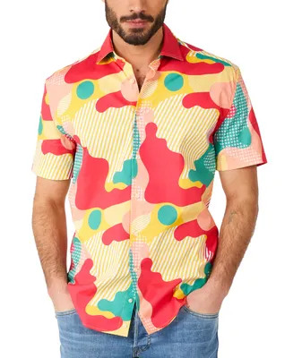 OppoSuits Men's Short-Sleeve Coral Graphic Shirt