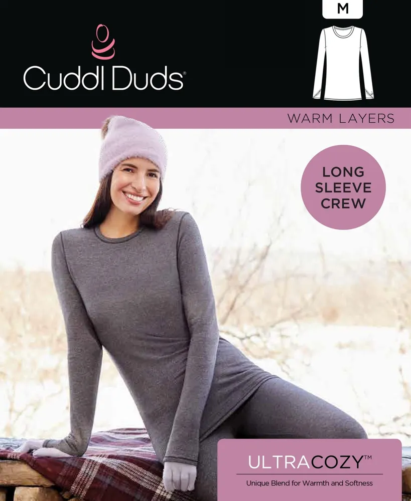 Cuddl Duds Women's Long-Sleeve Thumbhole Crewneck Top