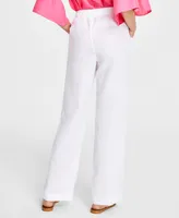 Charter Club Women's 100% Linen Drawstring Pants, Created for Macy's