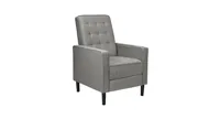 Modern Fabric Push-Back Recliner Chair with Button-Tufted Back and Thick Cushion