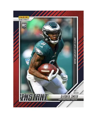 DeVonta Smith Philadelphia Eagles Parallel Panini America Instant Nfl Week 4 Hits Century Mark Single Rookie Trading Card - Limited Edition of 99