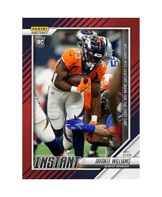 Javonte Williams Denver Broncos Parallel Panini America Instant Nfl Week 9 100 Yards for the First Time Single Rookie Trading Card