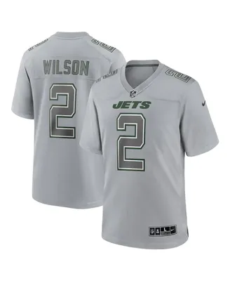 Men's Nike Zach Wilson Gray New York Jets Atmosphere Fashion Game Jersey