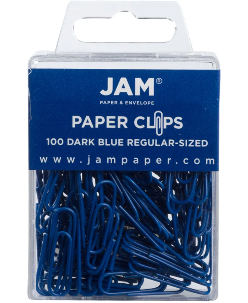 Jam Paper Colorful Standard Paper Clips - Regular 1" - Paperclips - 100 Per Pack