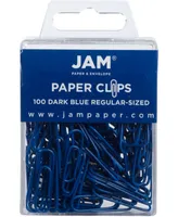 Jam Paper Colorful Standard Paper Clips - Regular 1" - Paperclips - 100 Per Pack