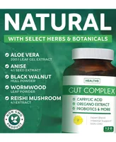 Healths Harmony Gut Complex with Caprylic Acid, Oregano Leaf, Probiotics Capsules, Health's Harmony, 120ct